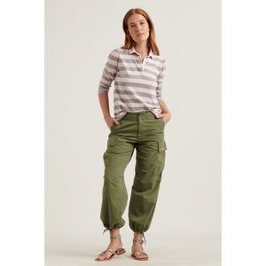 Lucky Brand Green Tencel You Are My Sunshine Cropped Cargo Pants